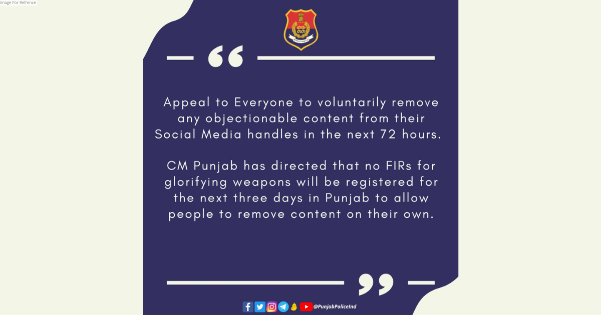 Punjab Police issues 72-hour-ultimatum for removing social media content glorifying weapons